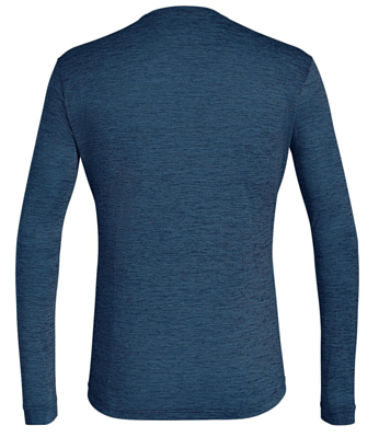 Футболка для активного отдыха Salewa Puez Melange Dry M L/S Tee Dark Denim Melange