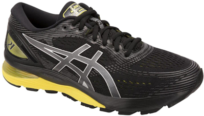 Беговые кроссовки элит Asics 2019 Gel-Nimbus 21 black/lemon spark