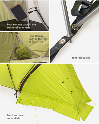 Палатка Naturehike Lgloo 2 Man Double Resident Alpine Tent Q-9B Lime