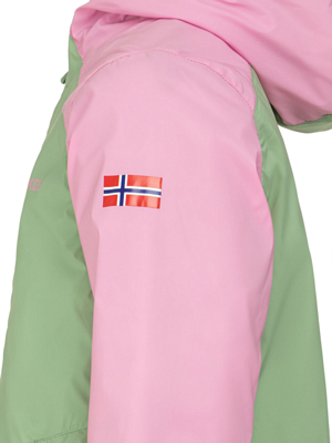 Куртка детская Trollkids Halsafjord Pistachio Green/Wild Rose/Papaya