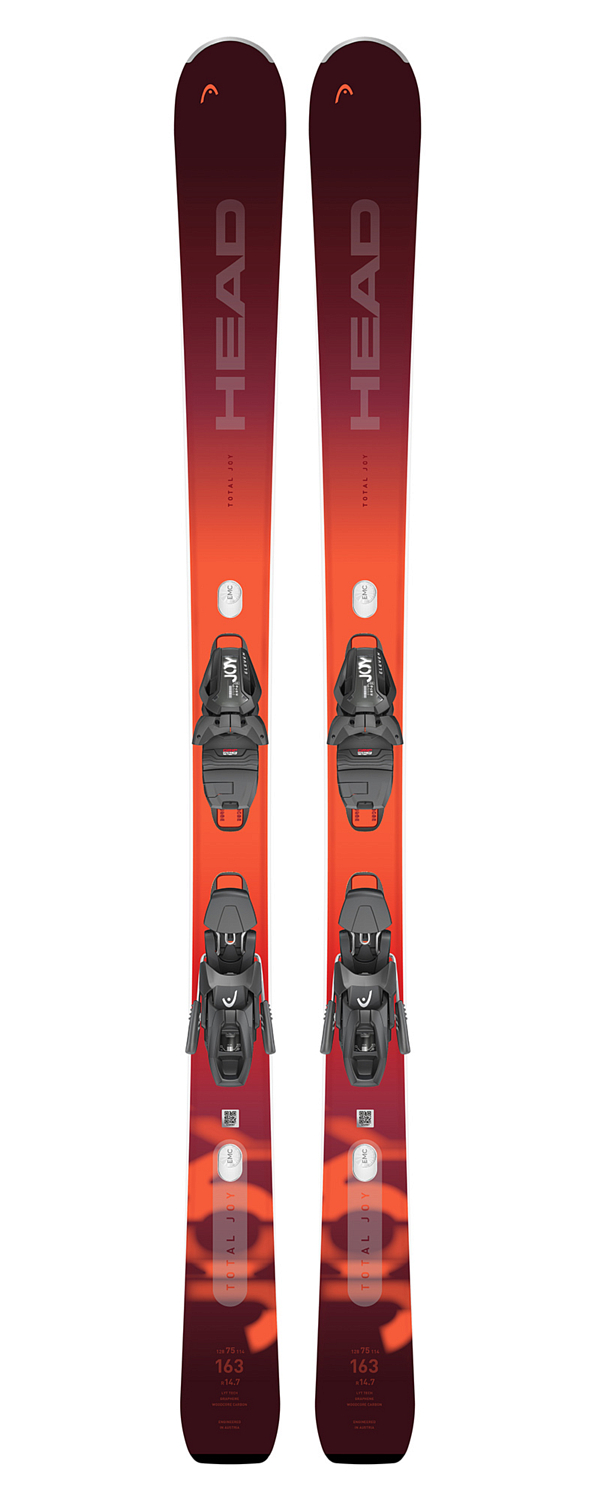 Горные лыжи с креплениями HEAD e-Total Joy SW SLR Joy Pro+JOY 11 GW SLR BR 90 [H] Dark Red/Orange