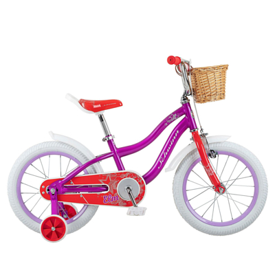 Велосипед Schwinn Elm 16 + корзина 2022 Purpule/White