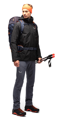 Куртка для активного отдыха Salewa 2020-21 Stelvio Gore-Tex Hardshell Convertible Black Out