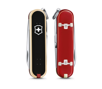 Нож Victorinox брелок Classic &quot;Skateboarding&quot;, 58 мм, 7 функций