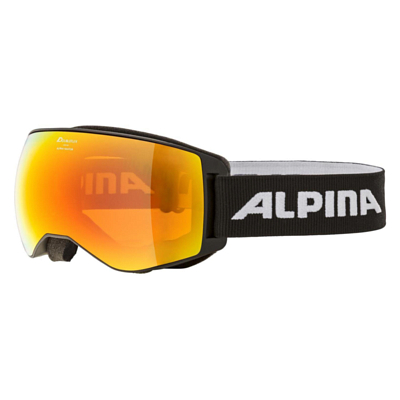 Маска горнолыжная ALPINA Naator Q-Lite Black Matt/Q-Lite Orange Sph. S2