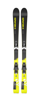 Горные лыжи с креплениями HEAD WC iRace Team SW+SX 4.5 GW CA BRAKE 80 [K] Black/Neon Yellow