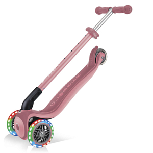 Самокат детский Globber Primo Foldable Plus Lights Пастельно-Розовый