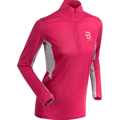 Футболка с длинным рукавом Bjorn Daehlie Training Wool Half Zip Wmn Bright Rose