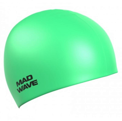 Шапочка для плавания MAD WAVE Neon Silicone Solid Green