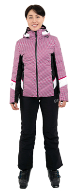 Куртка горнолыжная EA7 Emporio Armani SKI W JKT 9 Fancy magenta pois