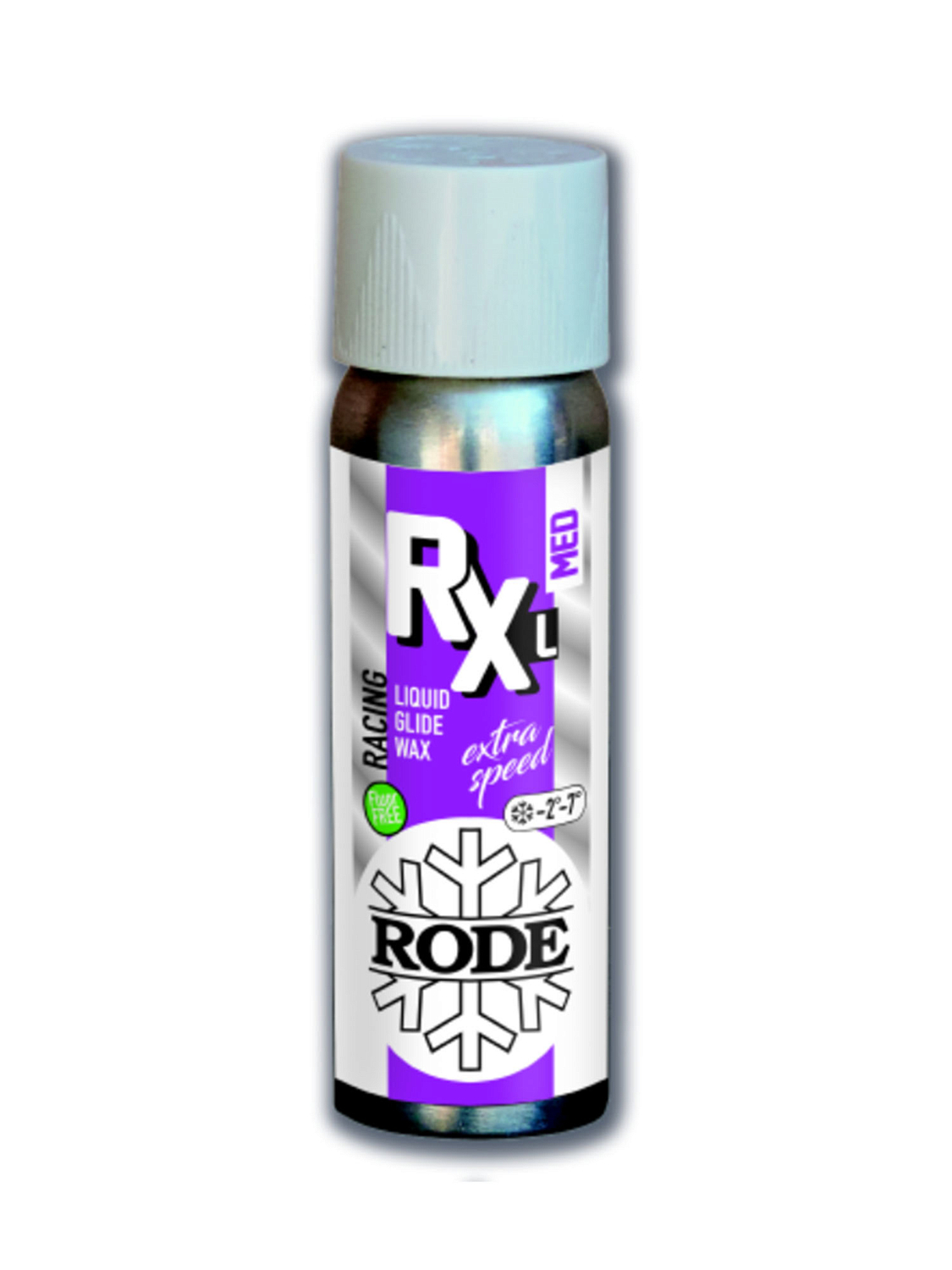 Безфтористый парафин скольжения жидкий RODE Racing Extra Liquid Med -2C°... -7C° / 80 ml / fluor-free