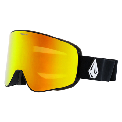 Маска горнолыжная Volcom Odyssey Matte Black Red Chrome Lens/Yellow Bonus Lens