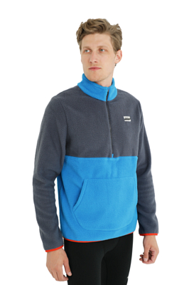 Толстовка беговая Saucony Fireside Fleece Anorak Blue Nights