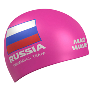 Шапочка для плавания MAD WAVE Swimming Team Pink