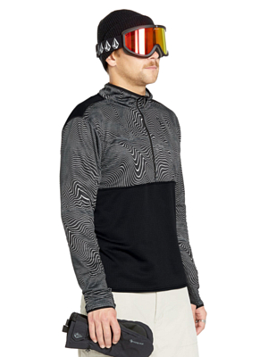 Толстовка Volcom Gridlock Mock Neck Black Print