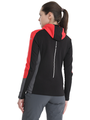 Толстовка HEAD Jasmine Midlayer Fz W Black/Red