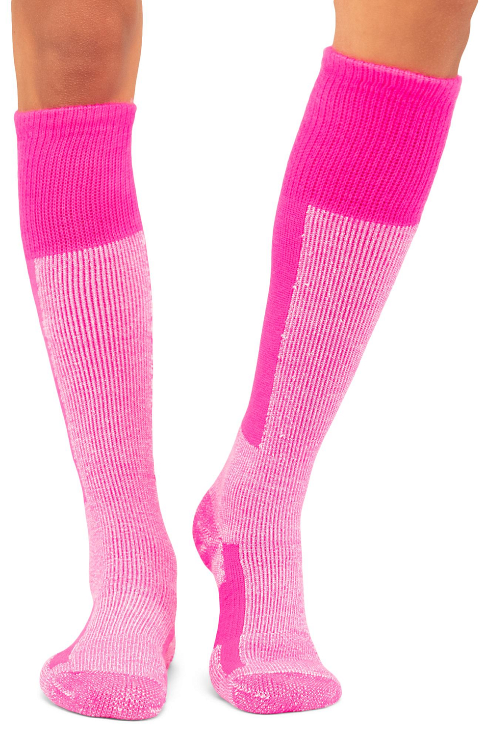 Носки THORLO'S Skiing Maximum Cushion Over-Calf Schuss Pink/White