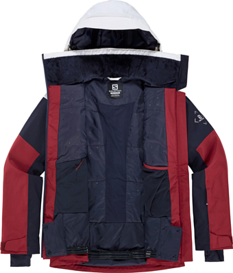 Куртка горнолыжная SALOMON Slalom Jkt W White/Night Sky/Pomegranate