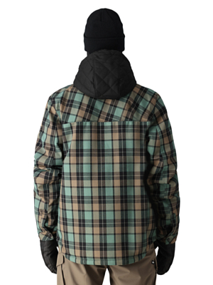 Куртка сноубордическая 686 Woodland Insulated Cypress Green Black Plaid