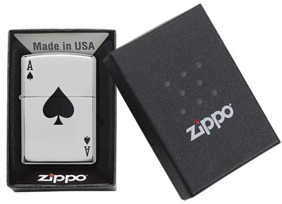 Зажигалка Zippo Сlassic High Polish Chrome серебристая