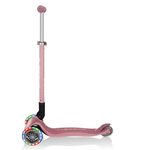 Самокат детский Globber Primo Foldable Plus Lights Пастельно-Розовый
