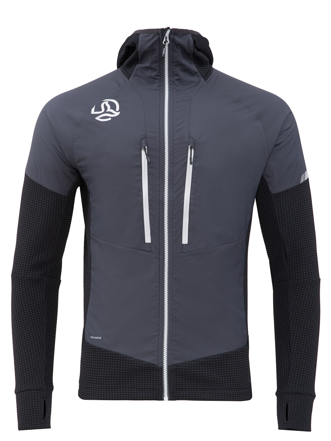 Куртка беговая Ternua Agile Hybrid Jacket M Black/Whales Grey