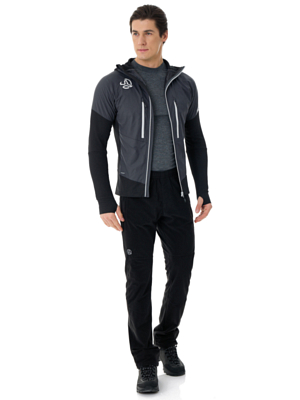 Куртка беговая Ternua Agile Hybrid Jacket M Black/Whales Grey