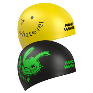 Шапочка для плавания MAD WAVE Whatever Reversible Green