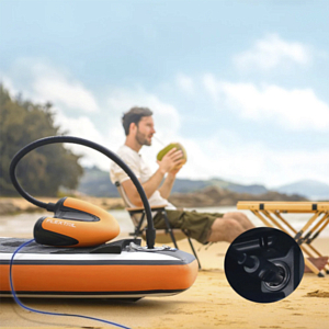 Насос портативный Flextail для Sup доски Max sup pump (with 9600mah battery) Orange