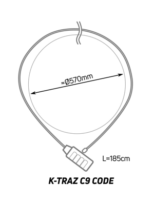 Замок велосипедный Zefal K-Traz C9 Code