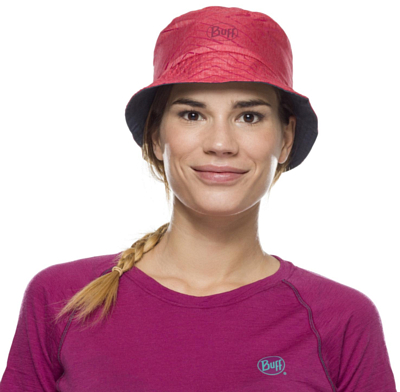 Панама Buff Travel Bucket Hat Collage Red-Black