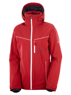 Куртка горнолыжная SALOMON Brilliant Jkt Women'S red Chili/White