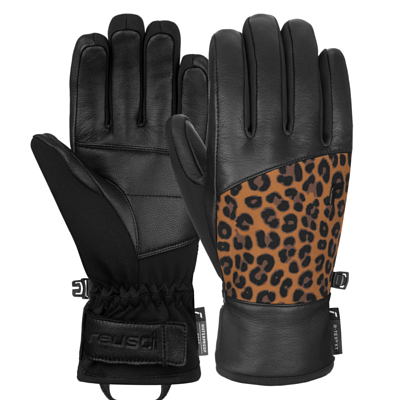 Перчатки REUSCH Beatrix R-TEX XT Black/Brown Leopard