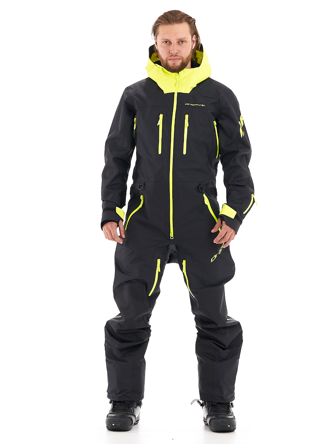 Комбинезон сноубордический Dragonfly Superlight 3L Black/Yellow Fluo