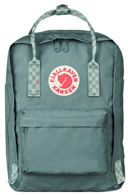 FjallRaven Kanken Laptop 13 Frost Green Chess Pattern 8168