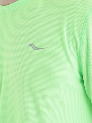 Футболка с длинным рукавом Saucony Stopwatch Long Sleeve Vizi Slime