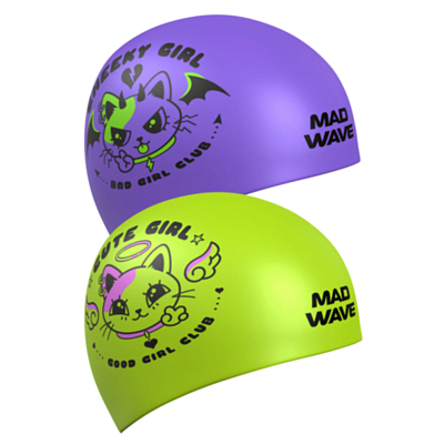 Шапочка для плавания MAD WAVE Cuties Reversible Violet