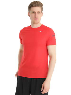 Футболка беговая Mizuno DryAeroFlow Tee красный