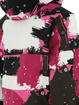 Куртка-анорак сноубордическая детская Rehall Loiza-R-Jr. Camo Abstract Brite Pink