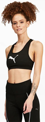 Топ беговой Puma Mid Impact 4Keeps Graphic Bra Pm W Black