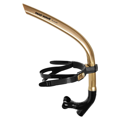 Трубка для плавания MAD WAVE Pro Snorkel Gold