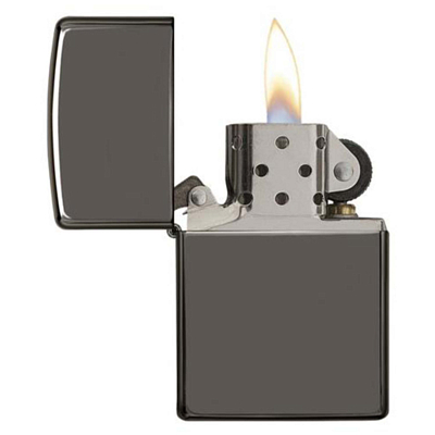 Зажигалка Zippo Classic Black Ice Чёрный Глянцевый