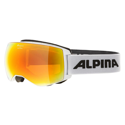 Маска горнолыжная ALPINA Naator Q-Lite White Matt/Q-Lite Orange Sph. S2