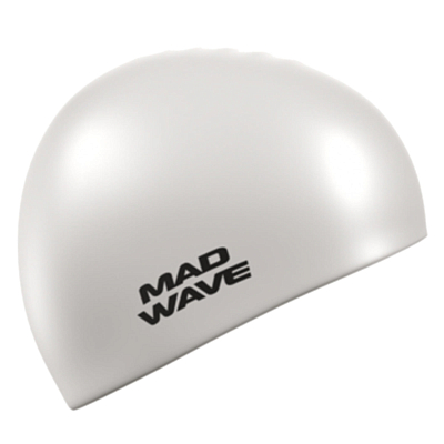 Шапочка для плавания MAD WAVE Intensive Silicone Solid White