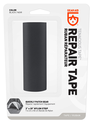 Заплатки для ремонта снаряжения Gear Aid Tenacious Tape Black Nylon