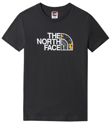 The North Face Easy Tee S S Y Asphalt Grey Summit Gold Camo Print