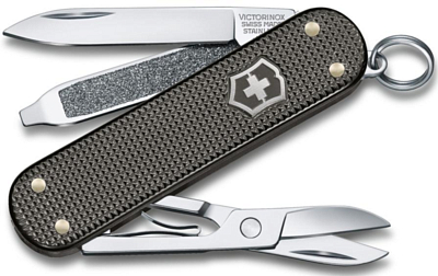 Нож Victorinox брелок Classic Alox LE 2022, 58 мм, 5 функций серый