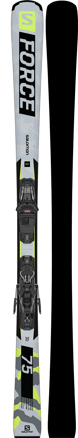 Горные лыжи с креплениями SALOMON 2021-22 E S/Force 75 Silver/Yellow + M10