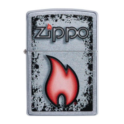 Зажигалка Zippo Flame Design Серебристый