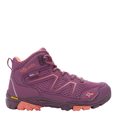 Ботинки детские Trollkids Kids Skarvan Hiker Mid Mulberry/Peach